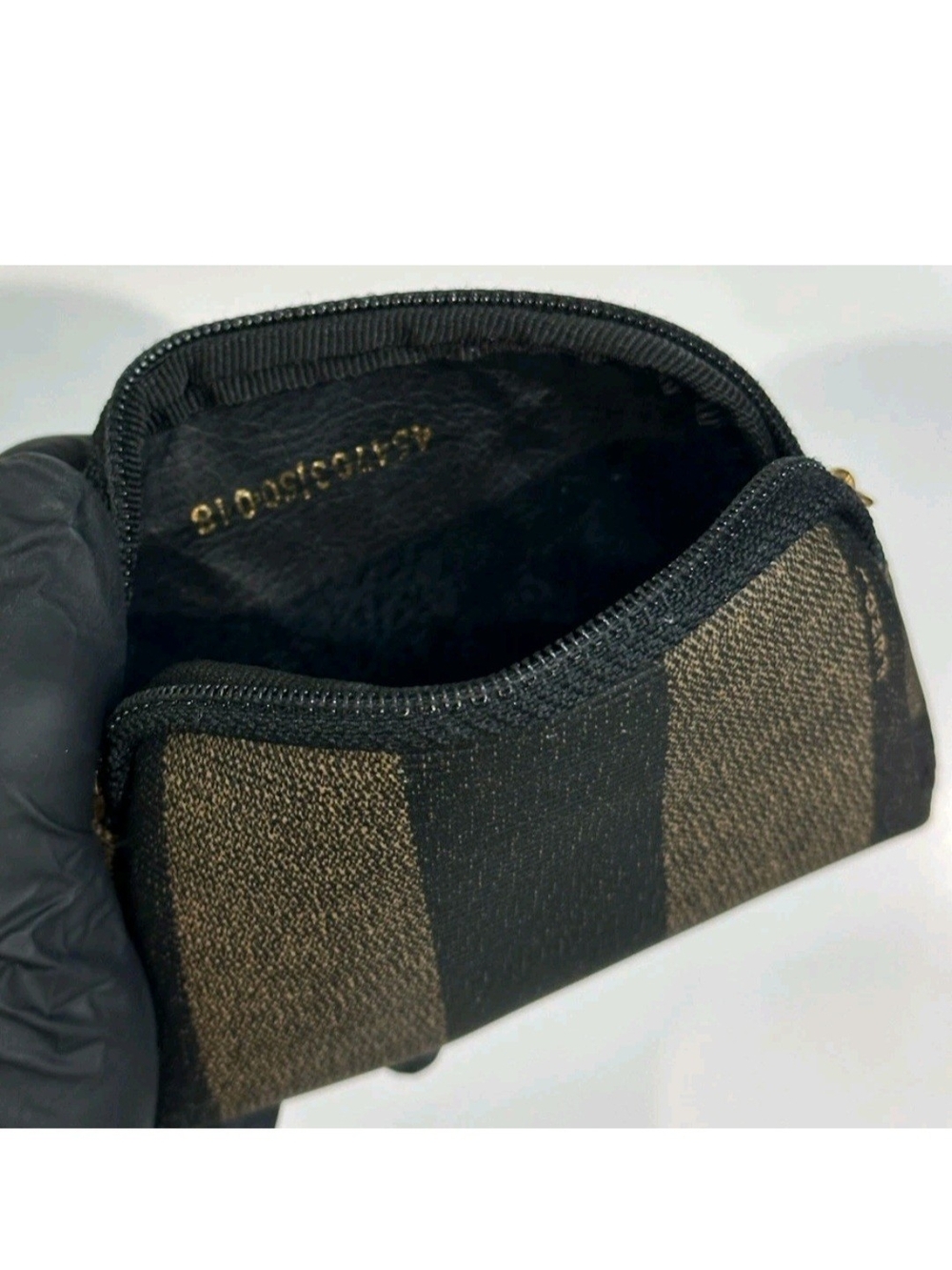 Fendi Vintage Stripe Coin Purse With Gold Clip - Picture 7 of 11